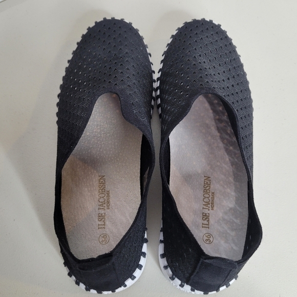Ilse Jacobsen Hornbaek Womens Black Tulip 139 Flat Slip-On - Size 36 (5.5/6) - Picture 8 of 15